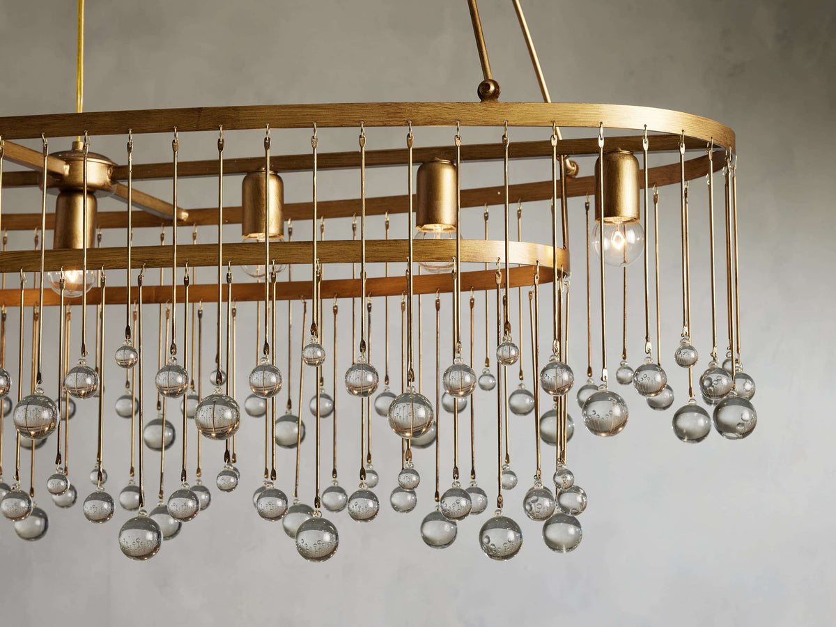 Aubrey Trailing Crystal Oval Chandelier