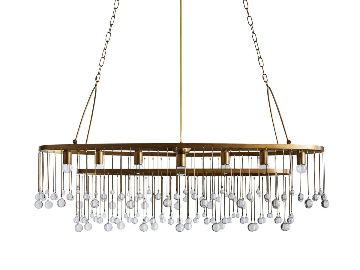 Aubrey Trailing Crystal Oval Chandelier
