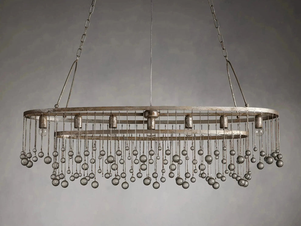Aubrey Trailing Crystal Oval Chandelier