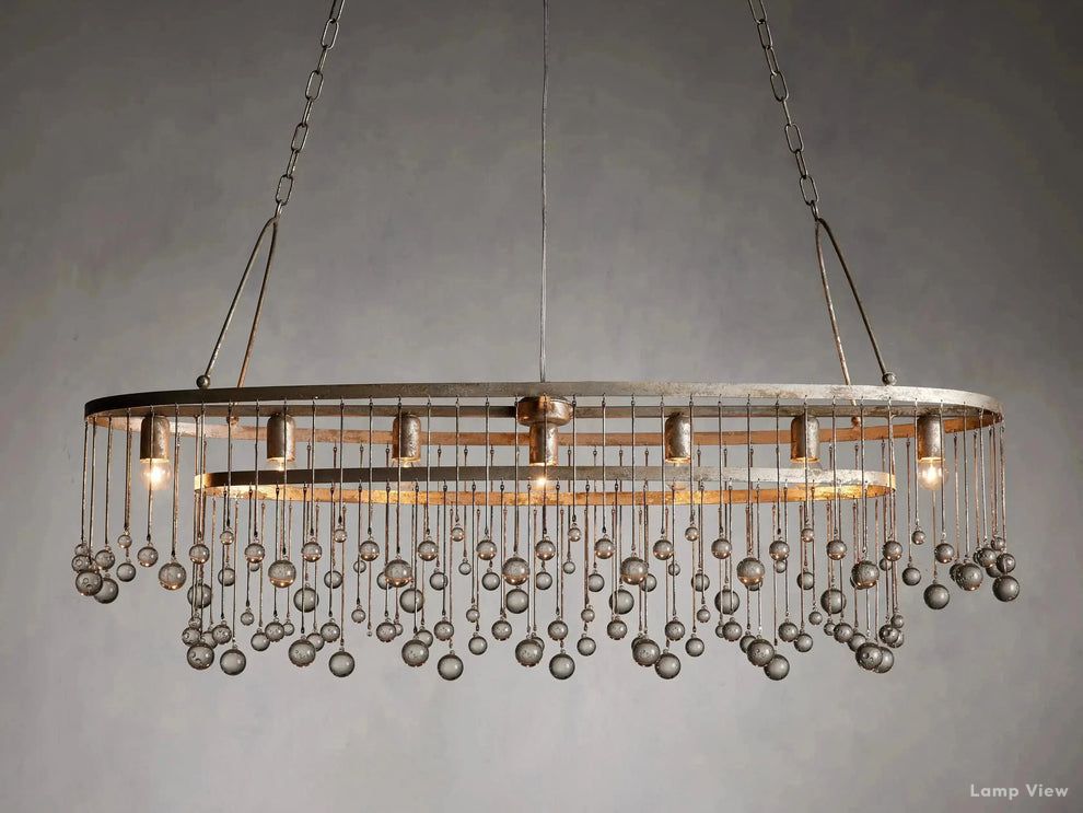 Aubrey Trailing Crystal Oval Chandelier