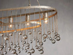 Aubrey Trailing Crystal Oval Chandelier