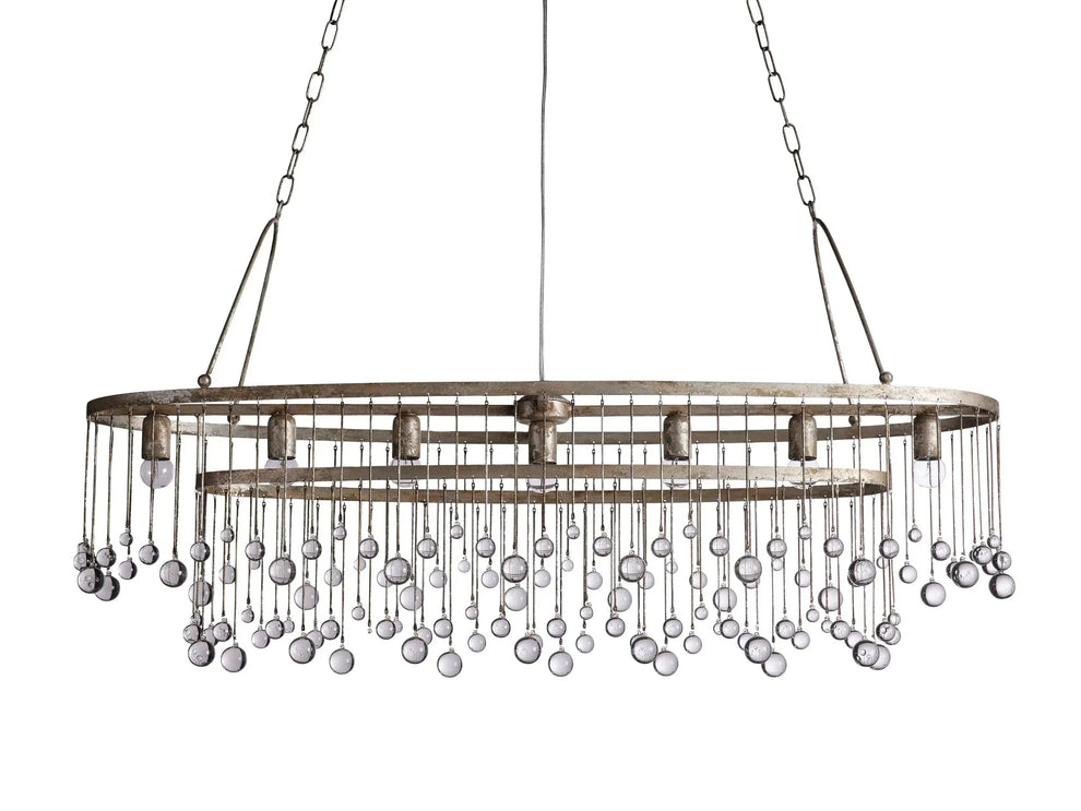 Aubrey Trailing Crystal Oval Chandelier