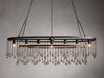 Aubrey Trailing Crystal Oval Chandelier