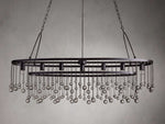 Aubrey Trailing Crystal Oval Chandelier