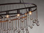 Aubrey Trailing Crystal Oval Chandelier