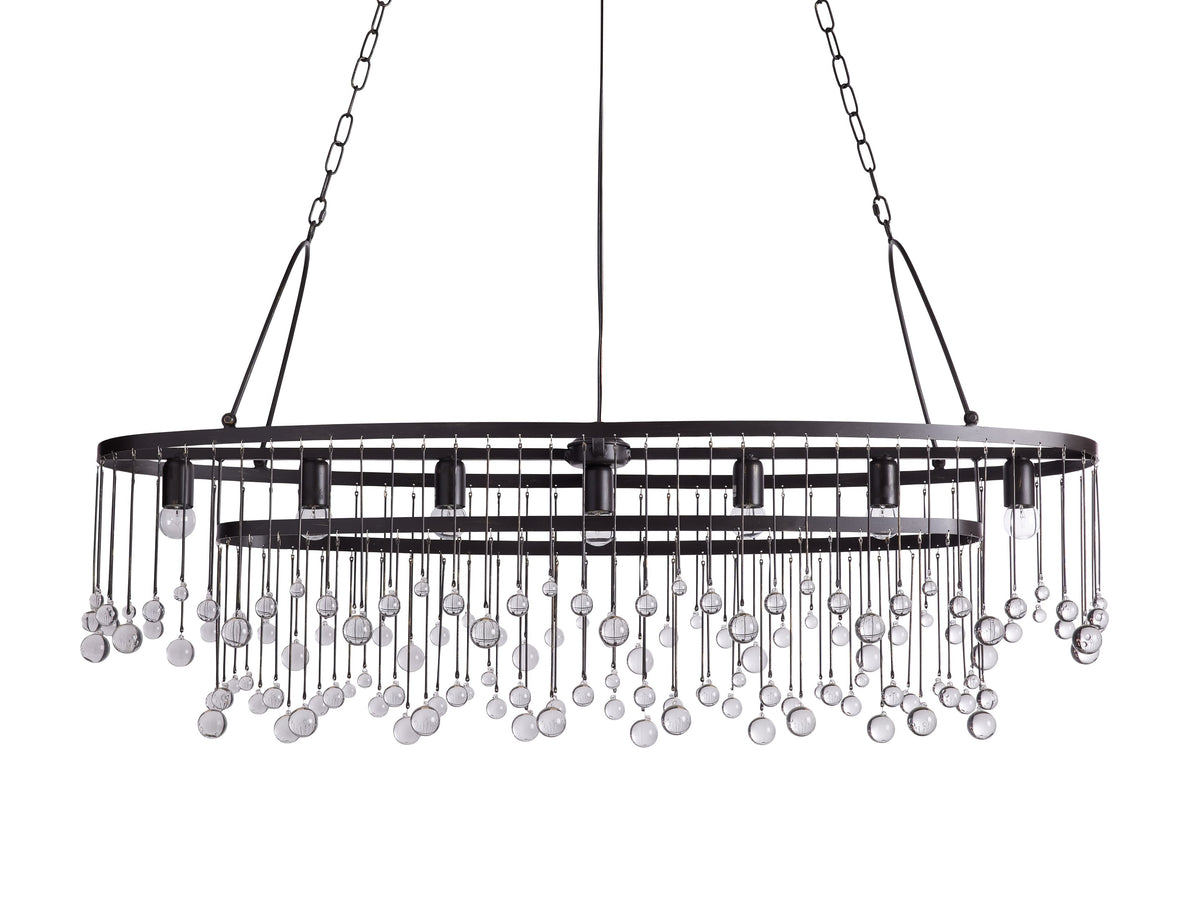 Aubrey Trailing Crystal Oval Chandelier