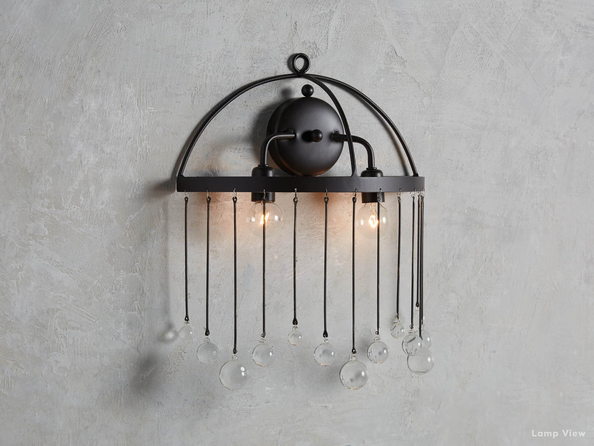 Aubrey Trailing Crystal Wall Sconce