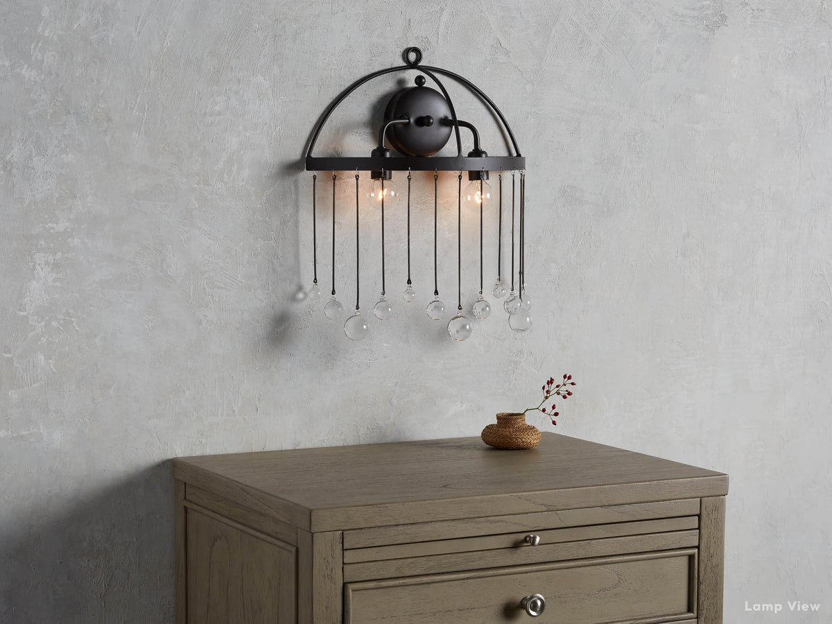 Aubrey Trailing Crystal Wall Sconce