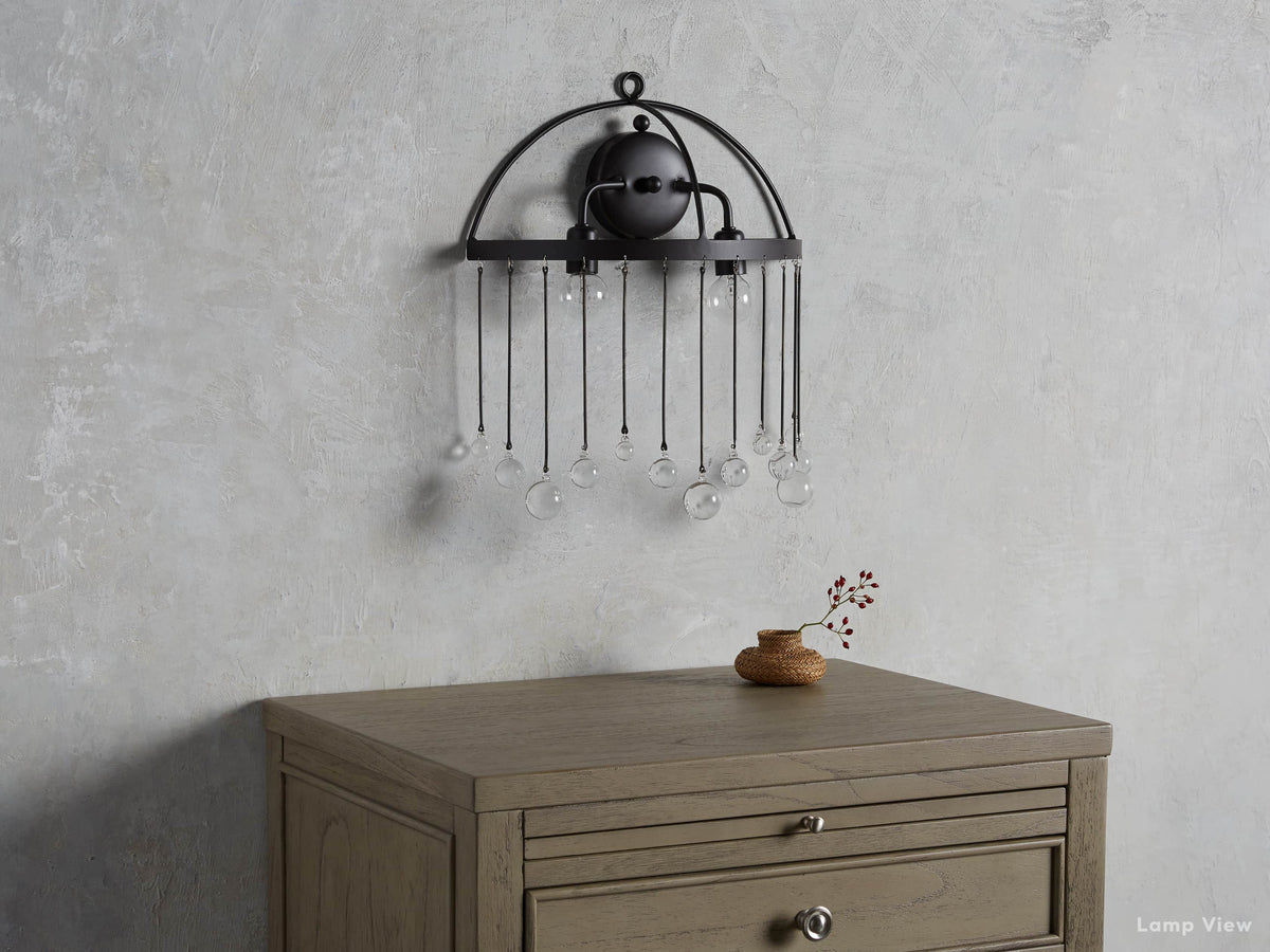 Aubrey Trailing Crystal Wall Sconce