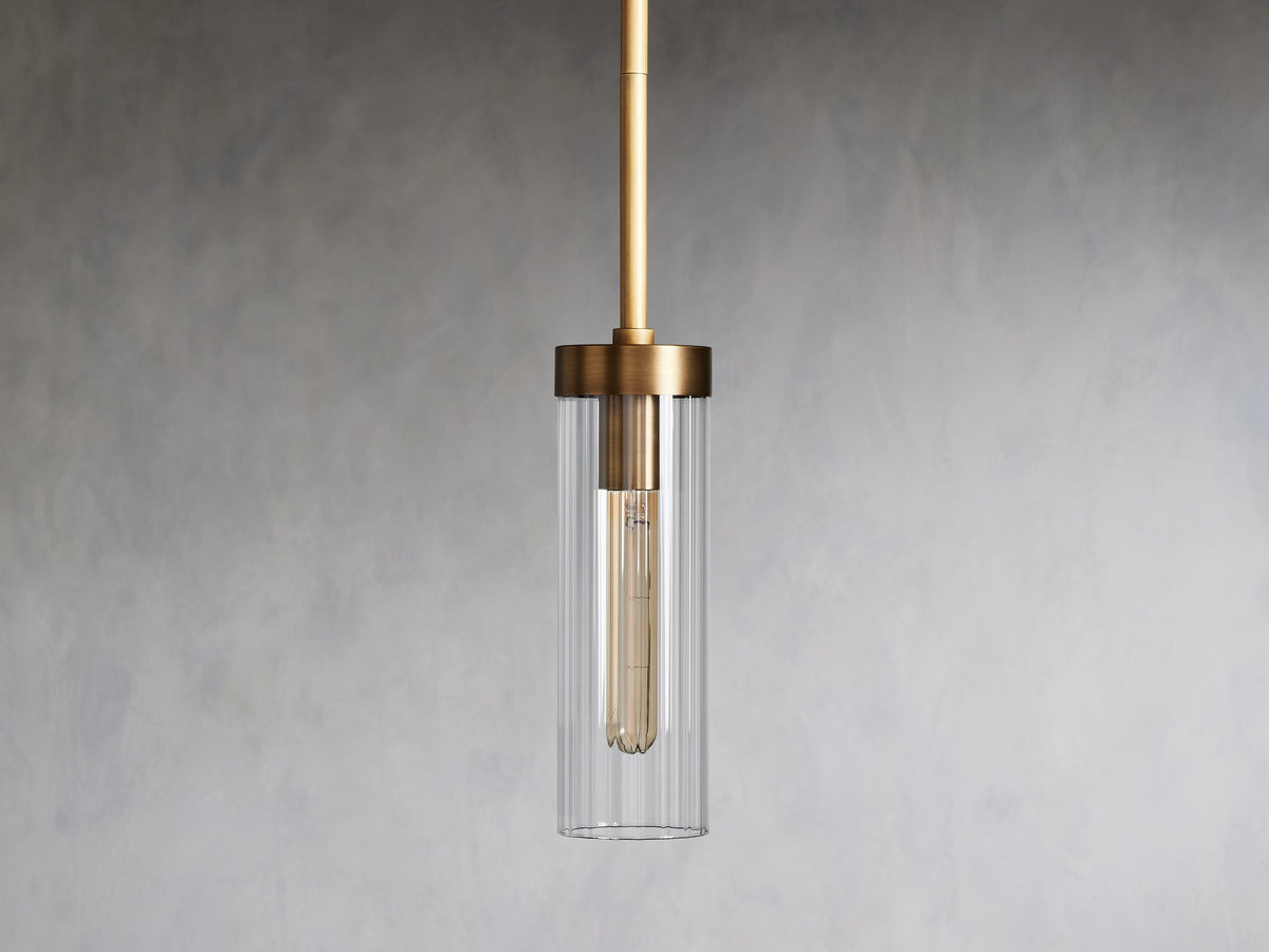 Andreas Ridged Tubular Pendant Light