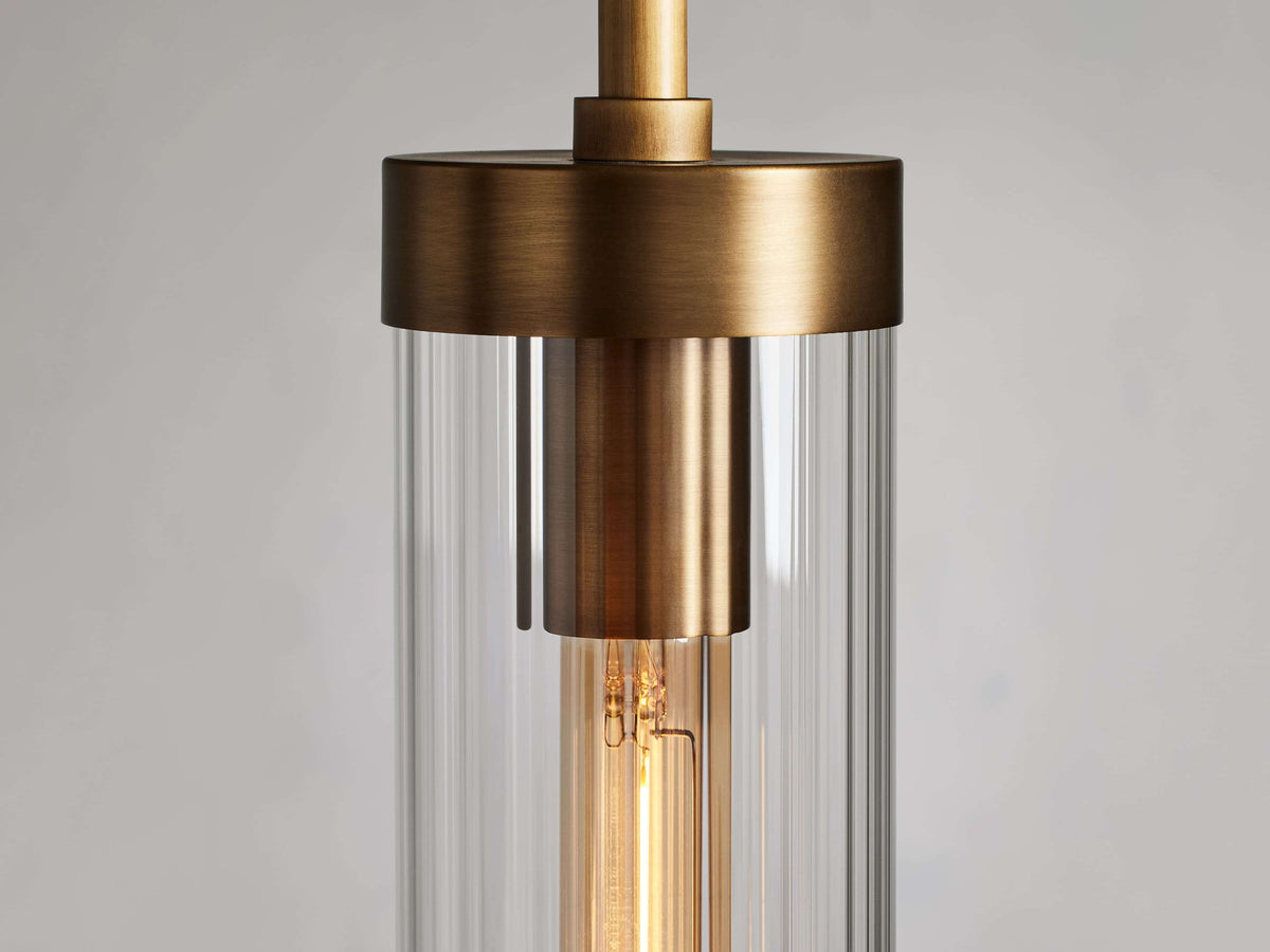 Andreas Ridged Tubular Pendant Light