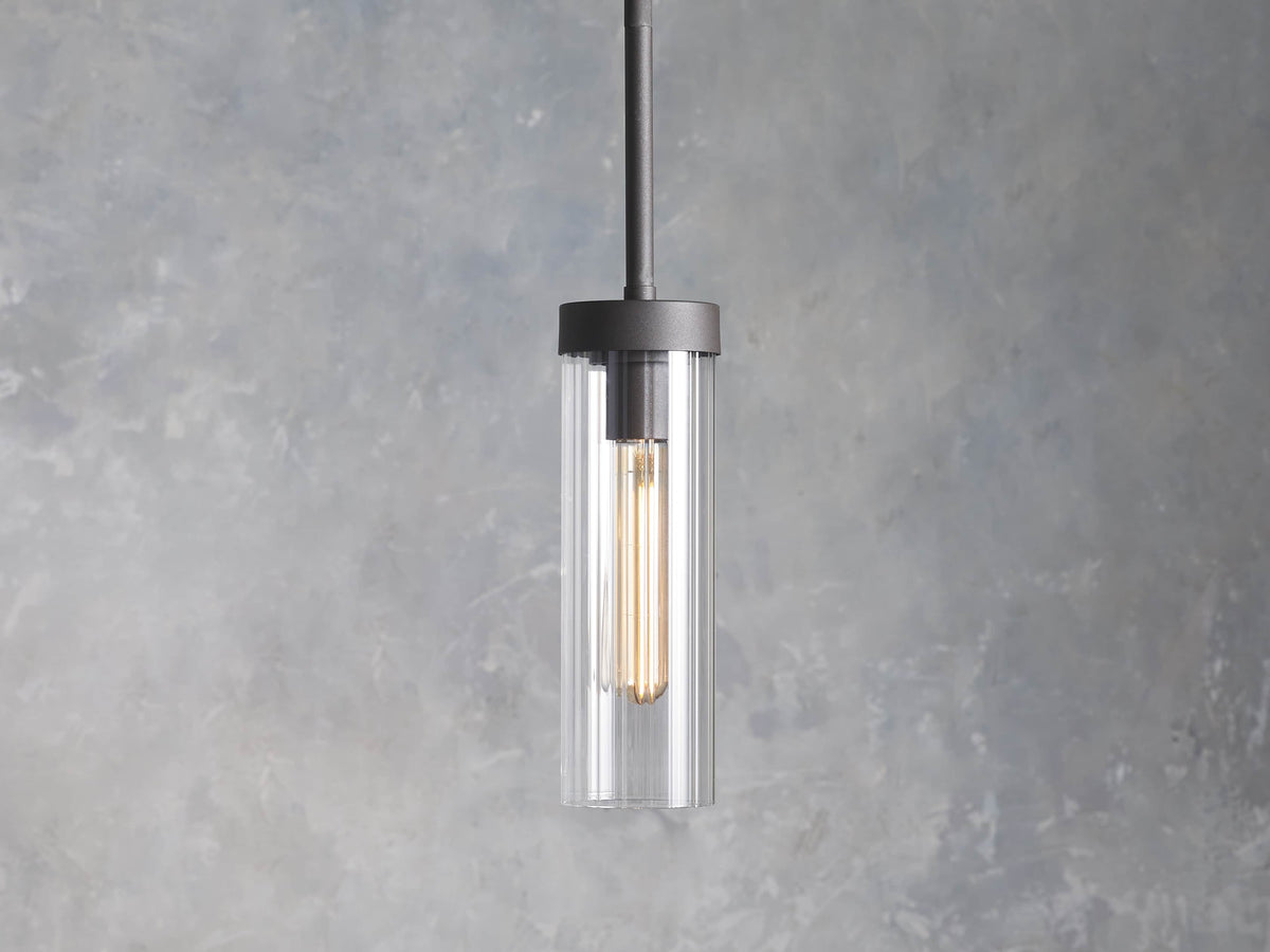 Andreas Ridged Tubular Pendant Light