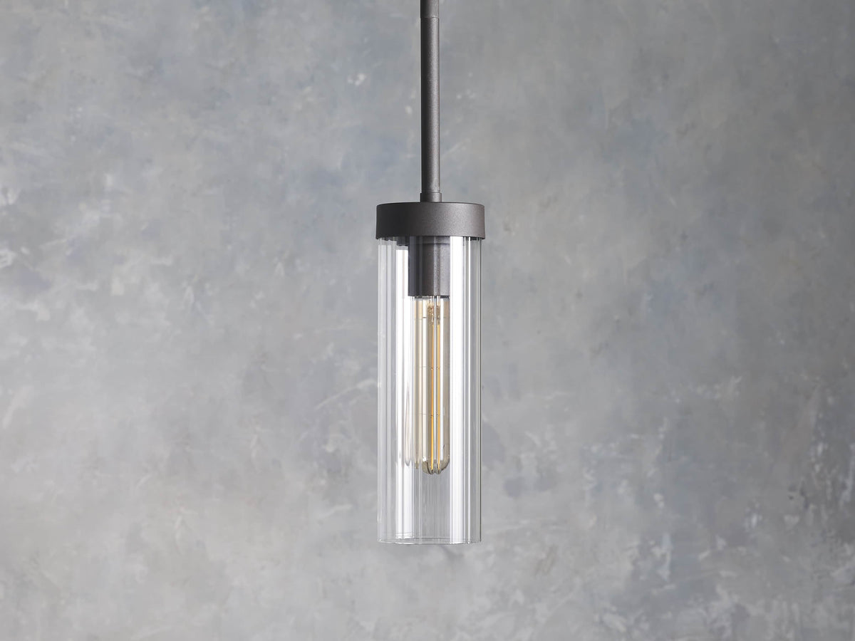 Andreas Ridged Tubular Pendant Light