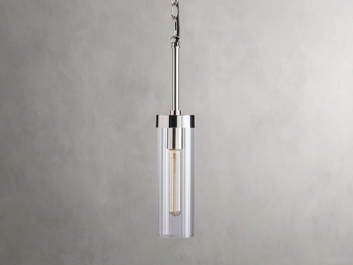 Andreas Ridged Tubular Pendant Light