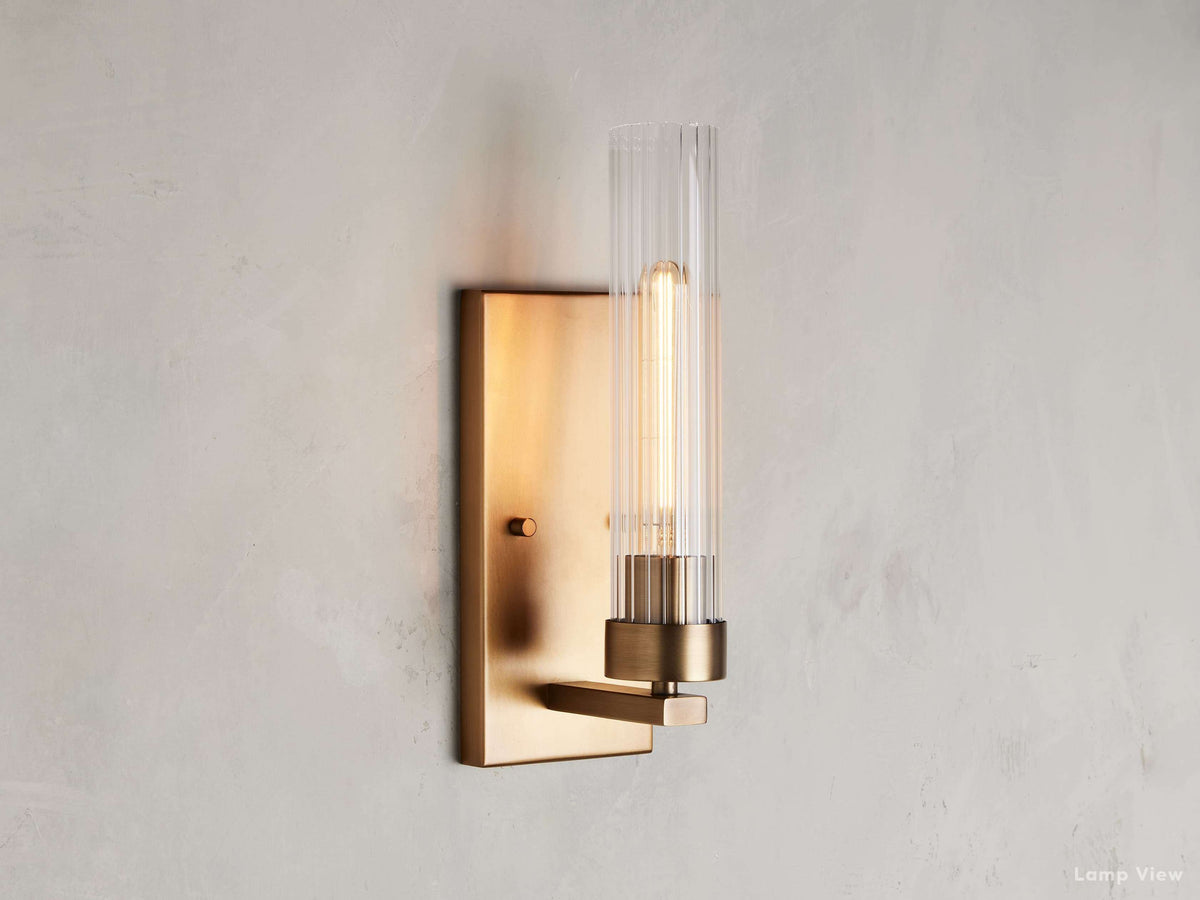 Andreas Ridged Tubular Wall Sconce
