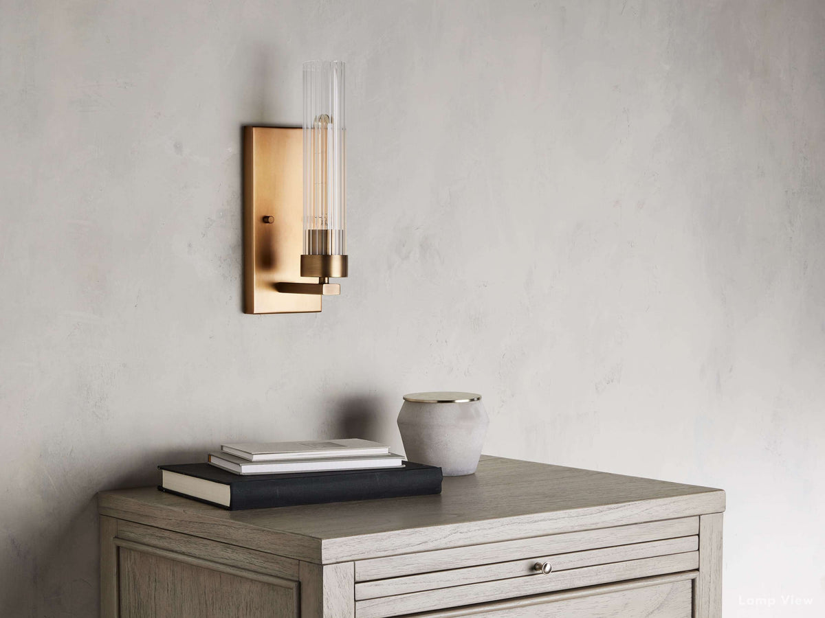 Andreas Ridged Tubular Wall Sconce