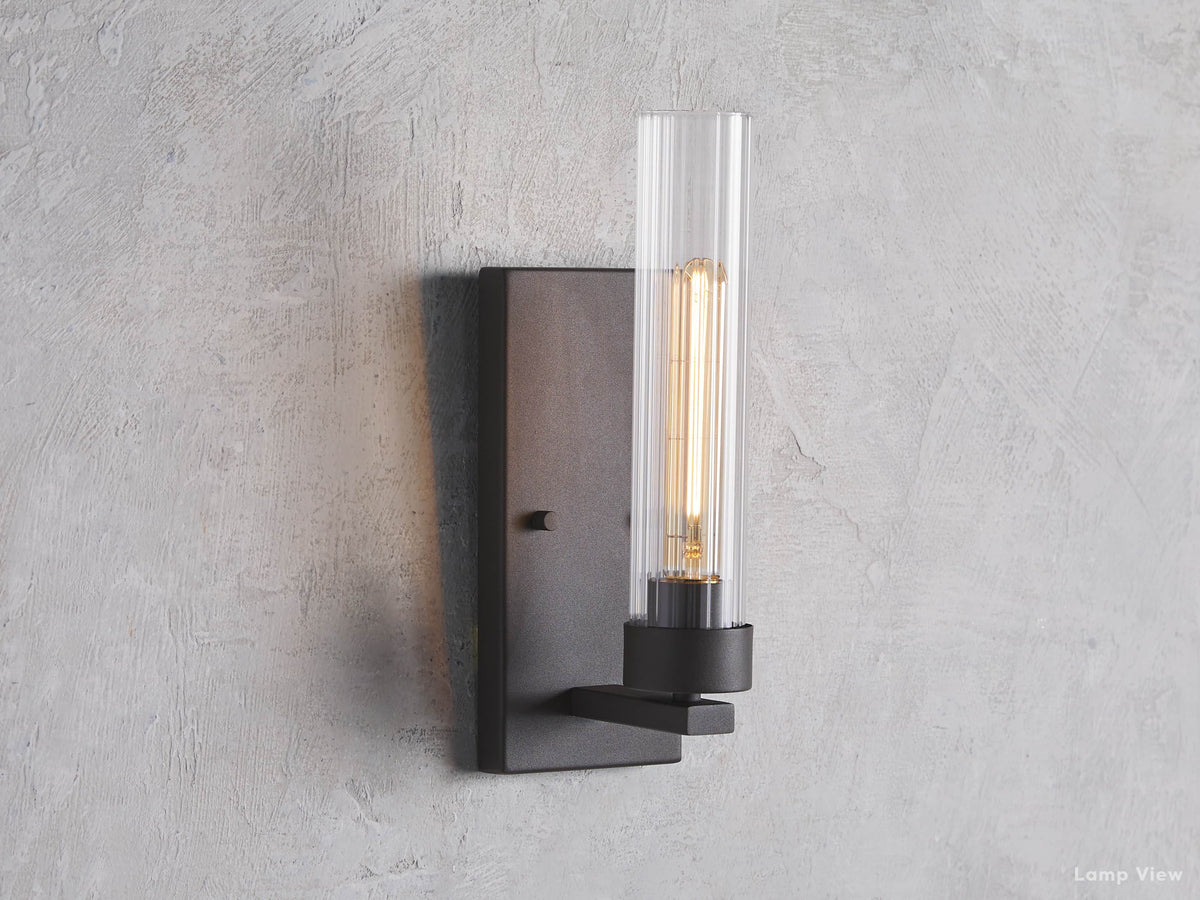 Andreas Ridged Tubular Wall Sconce