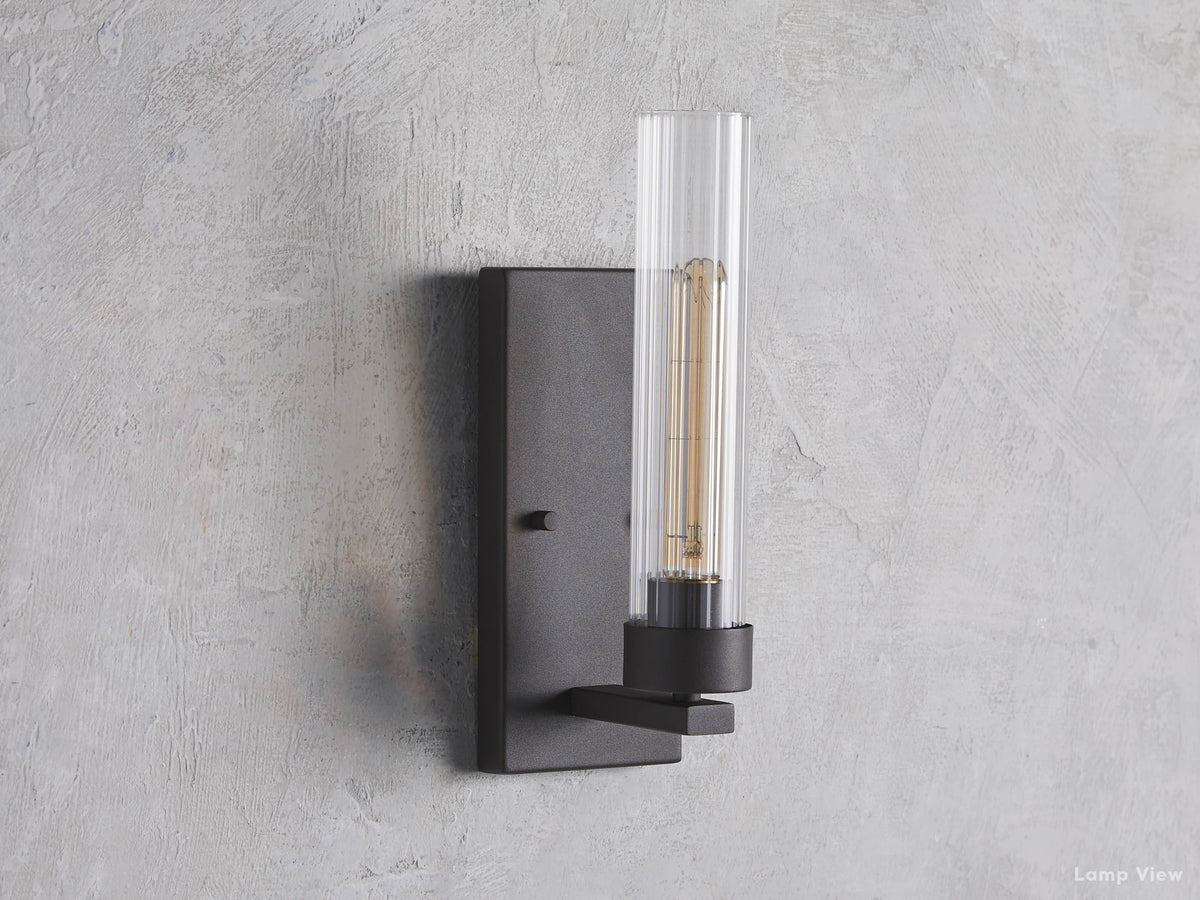 Andreas Ridged Tubular Wall Sconce