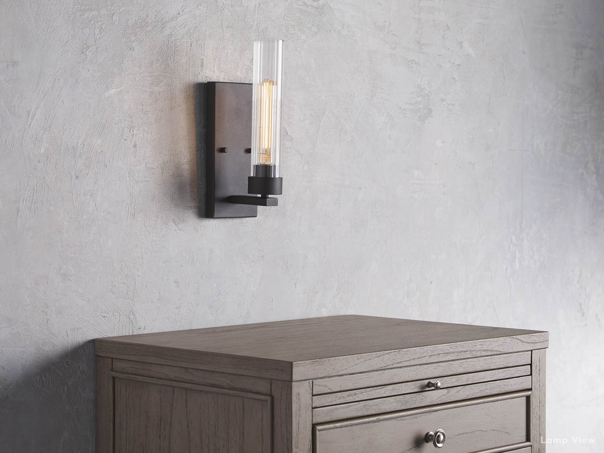Andreas Ridged Tubular Wall Sconce