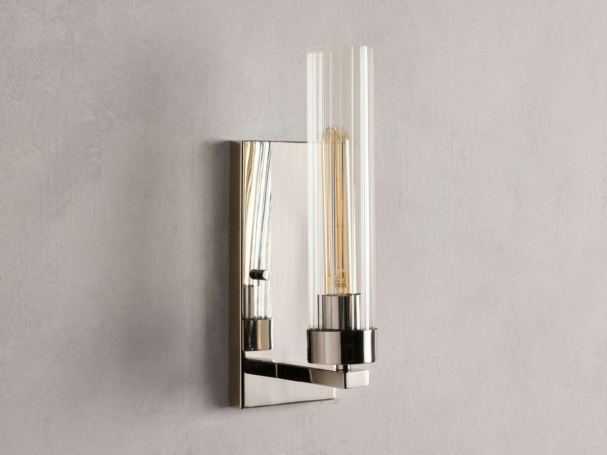 Andreas Ridged Tubular Wall Sconce