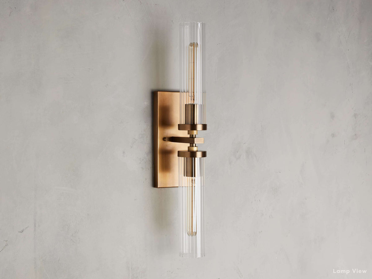 Andreas Ridged Tubular Wall Sconce