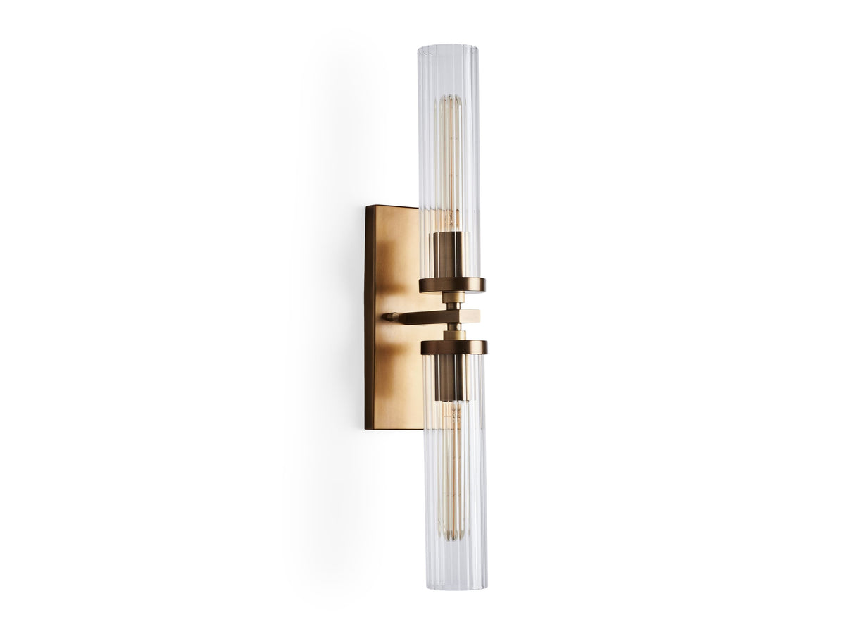 Andreas Ridged Tubular Wall Sconce