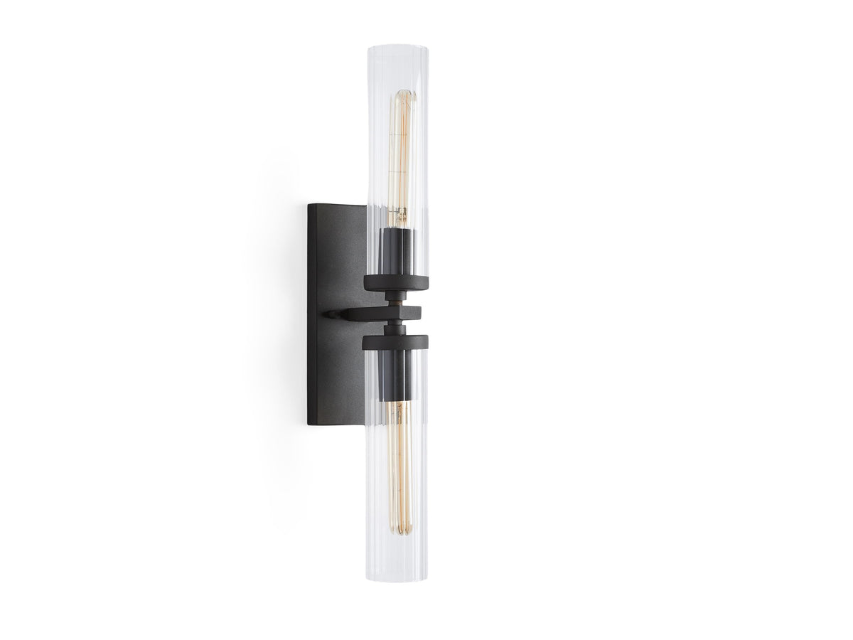 Andreas Ridged Tubular Wall Sconce