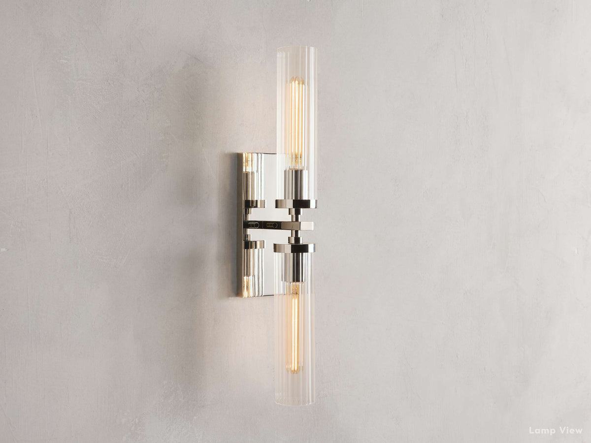 Andreas Ridged Tubular Wall Sconce