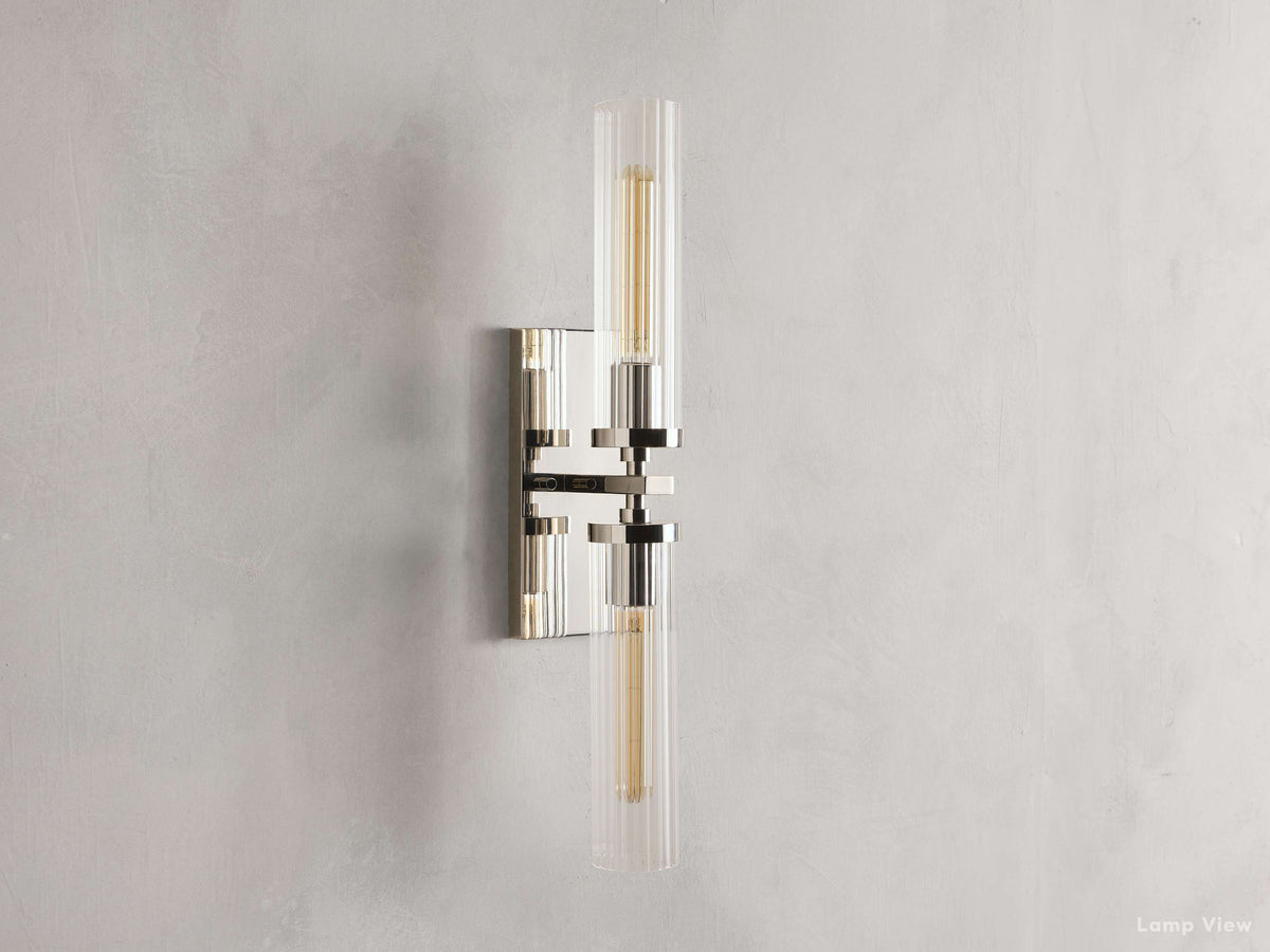Andreas Ridged Tubular Wall Sconce