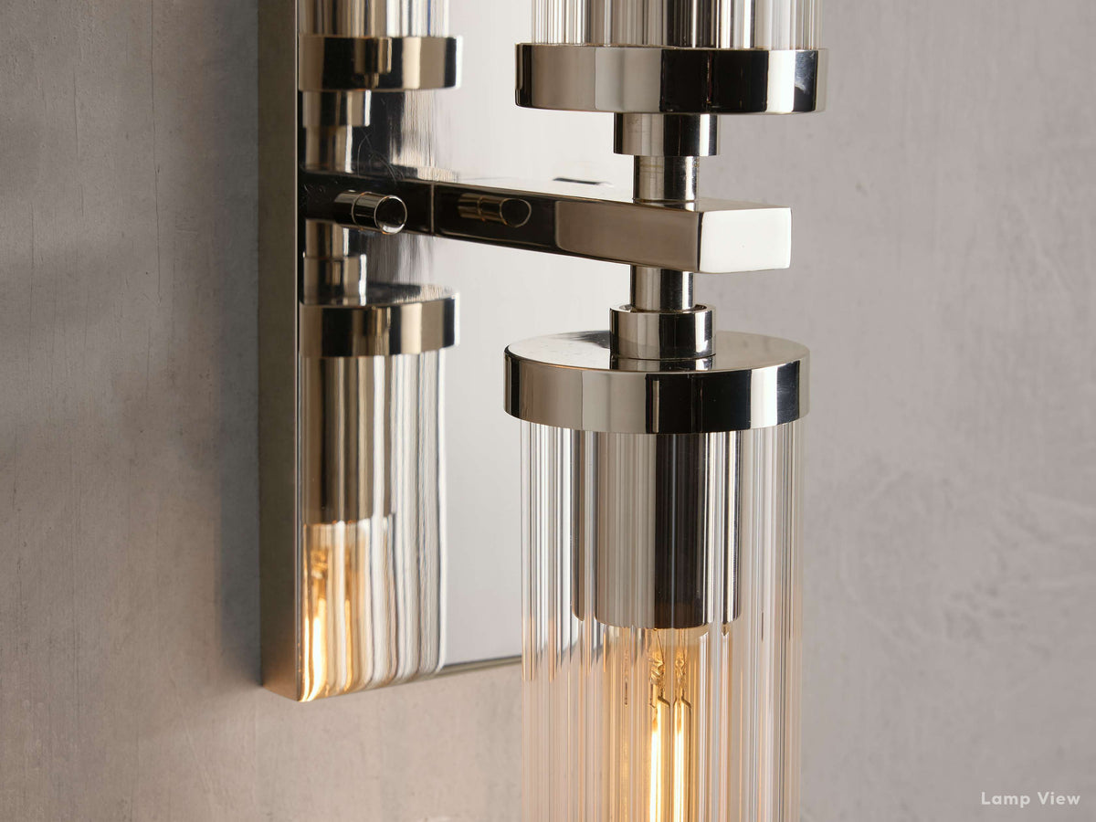 Andreas Ridged Tubular Wall Sconce