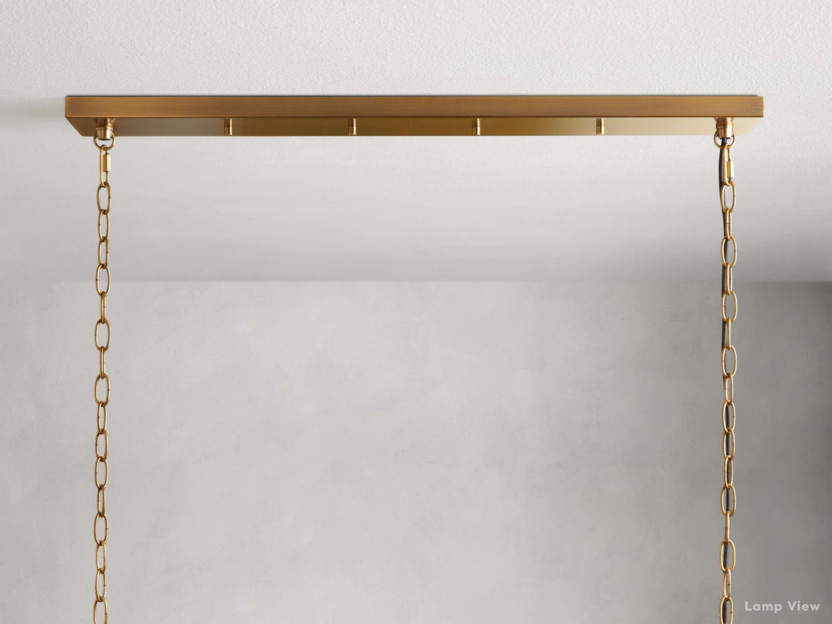 Andreas Ridged Tubular Linear Chandelier