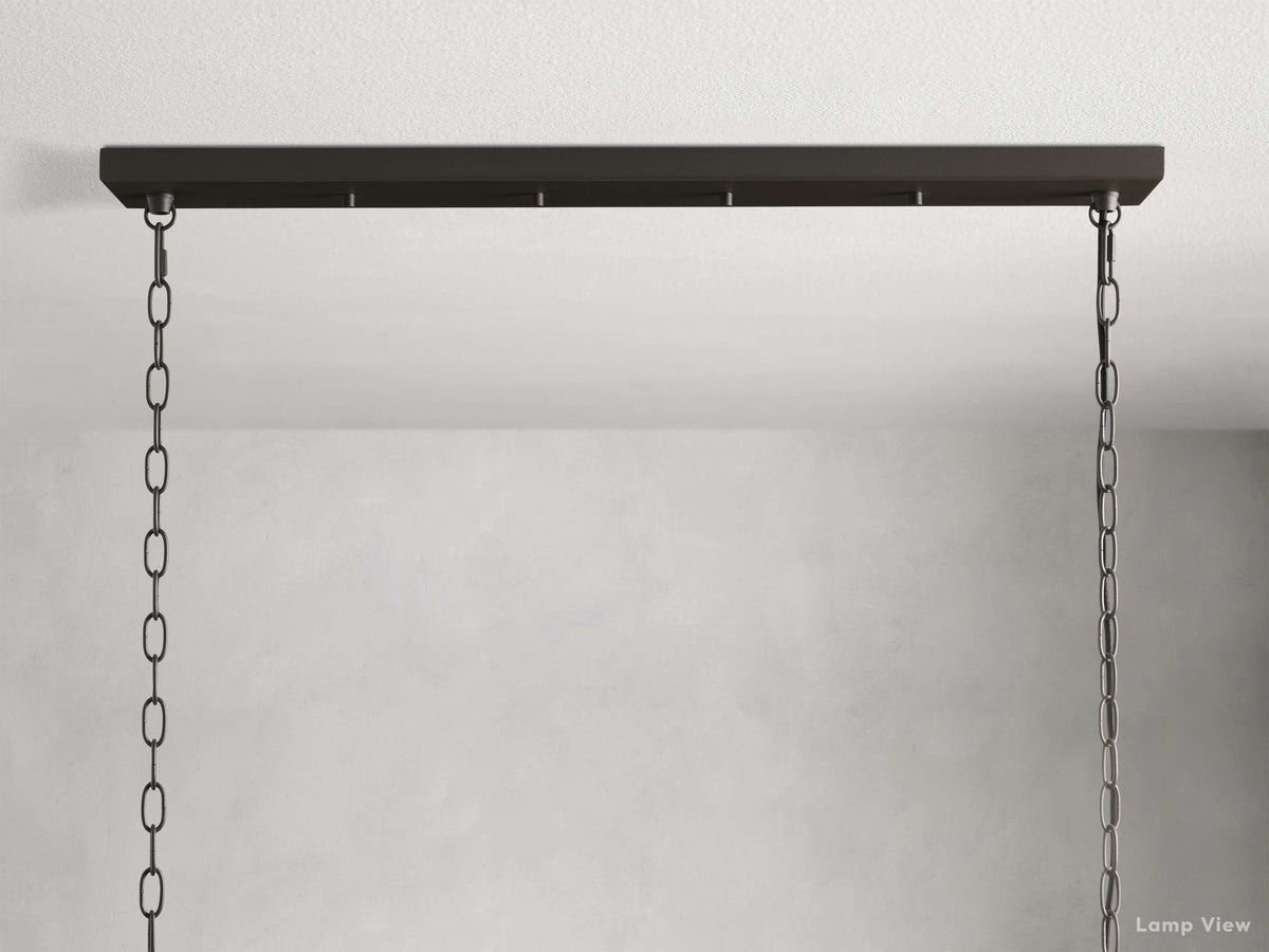 Andreas Ridged Tubular Linear Chandelier