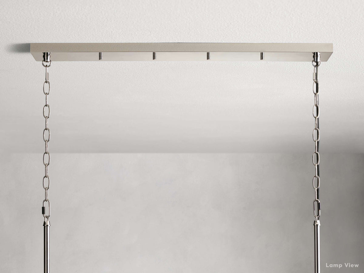Andreas Ridged Tubular Linear Chandelier