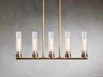 Andreas Ridged Tubular Linear Chandelier