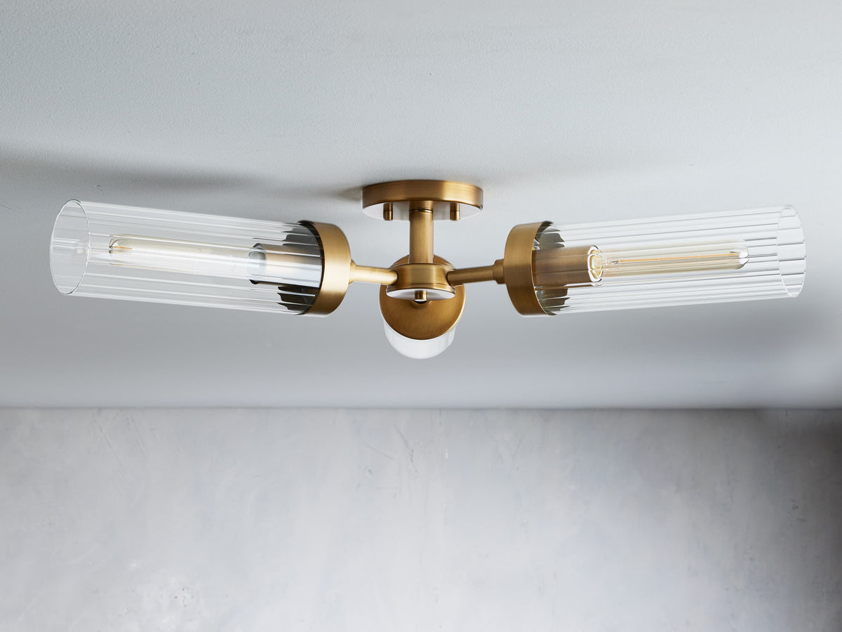 Andreas Ridged Tubular Flush Mount