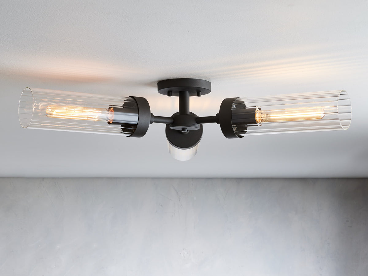 Andreas Ridged Tubular Flush Mount