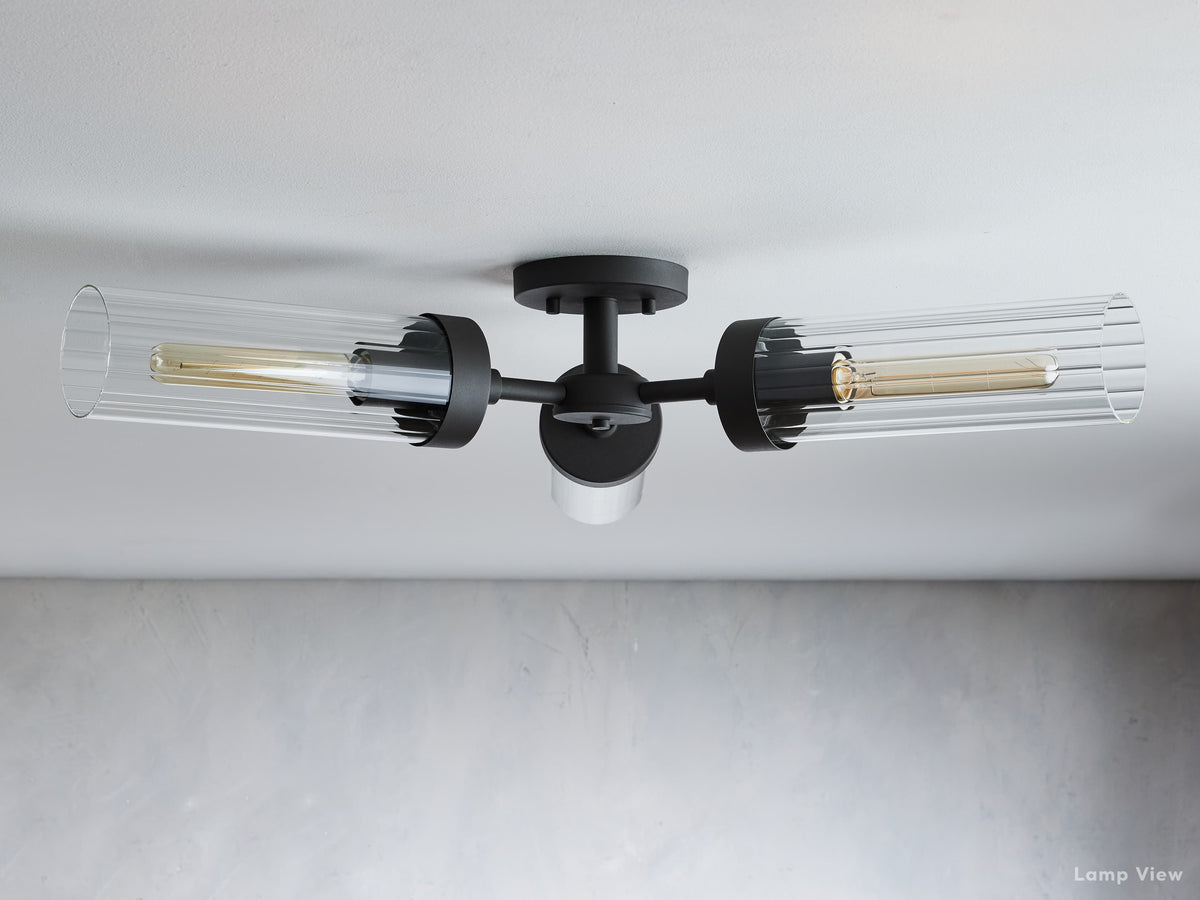 Andreas Ridged Tubular Flush Mount