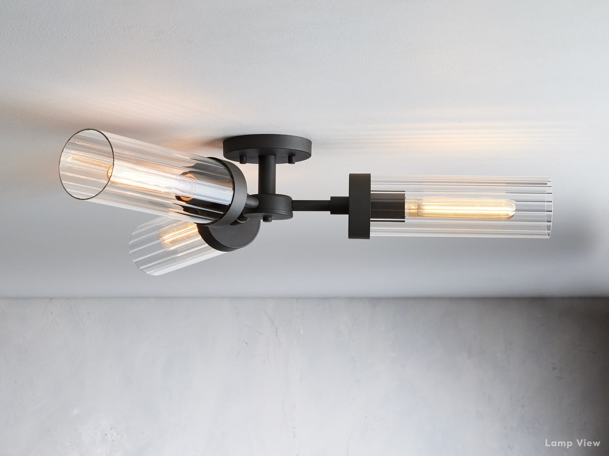 Andreas Ridged Tubular Flush Mount