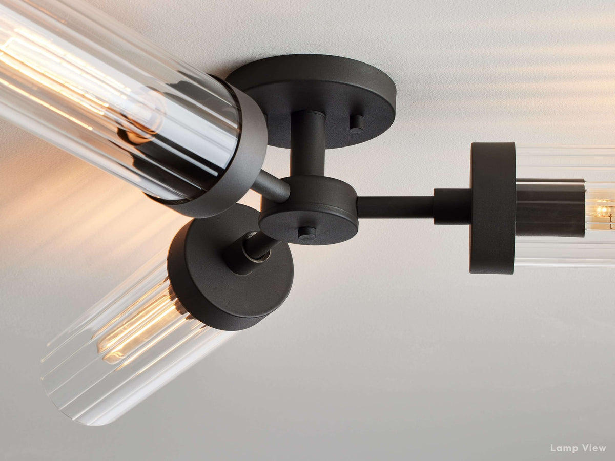 Andreas Ridged Tubular Flush Mount