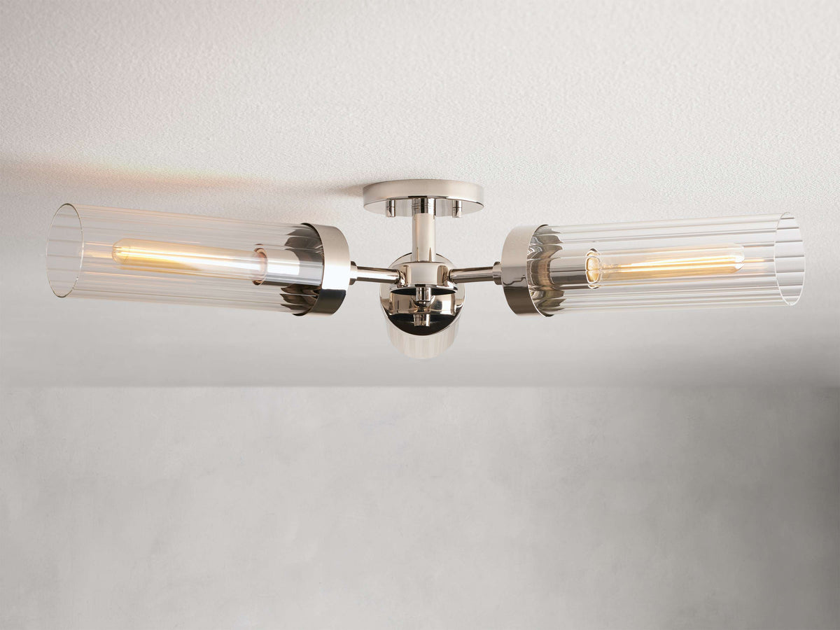 Andreas Ridged Tubular Flush Mount