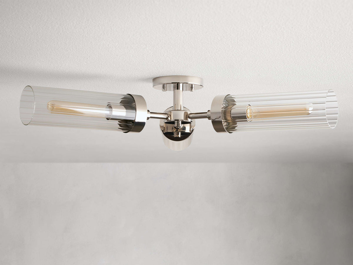 Andreas Ridged Tubular Flush Mount