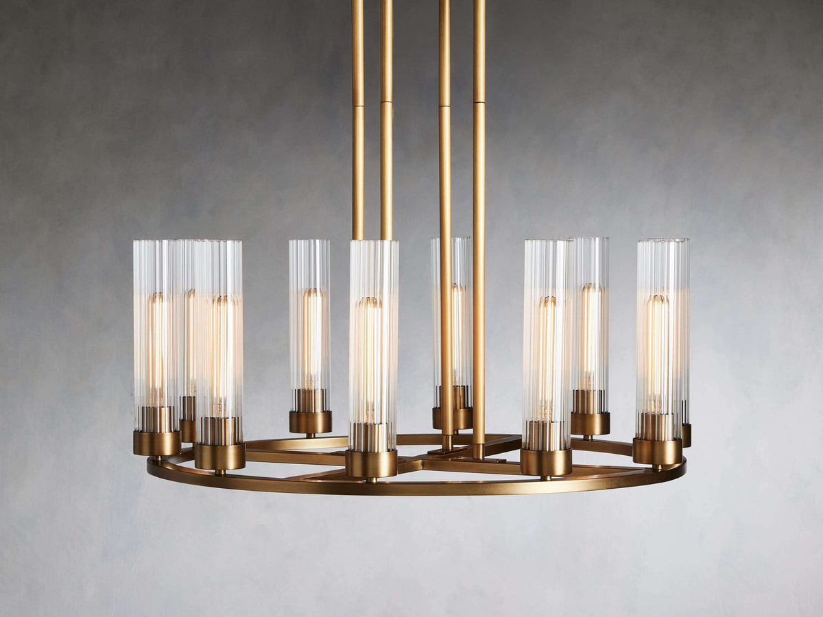 Andreas Ridged Tubular Round Chandelier