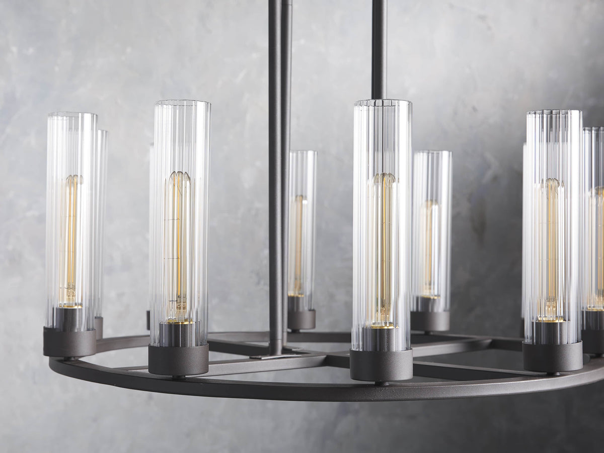 Andreas Ridged Tubular Round Chandelier