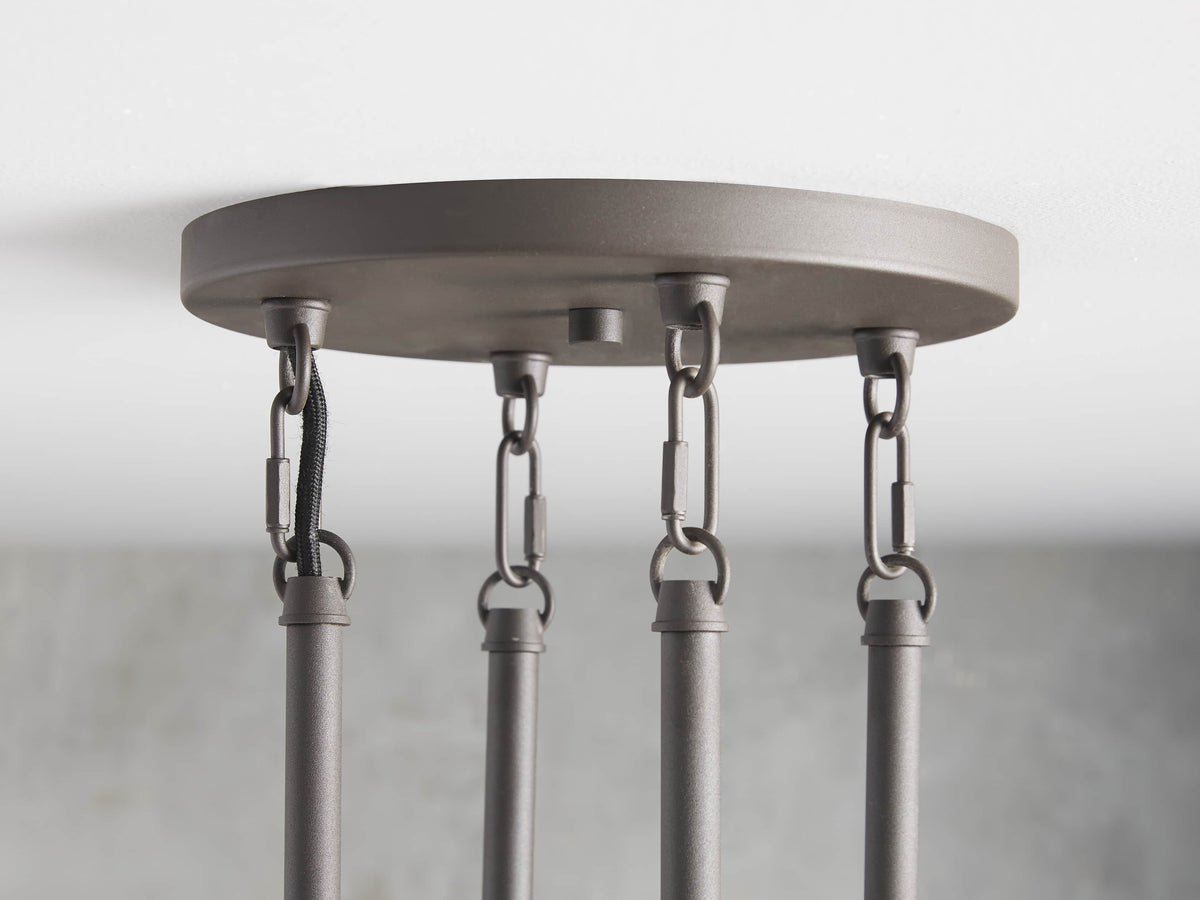 Andreas Ridged Tubular Round Chandelier