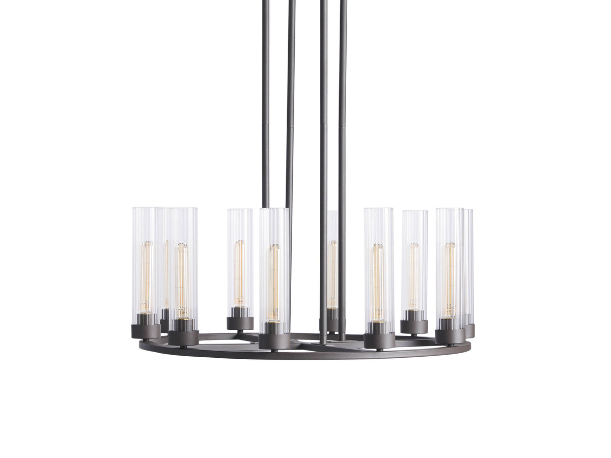 Andreas Ridged Tubular Round Chandelier