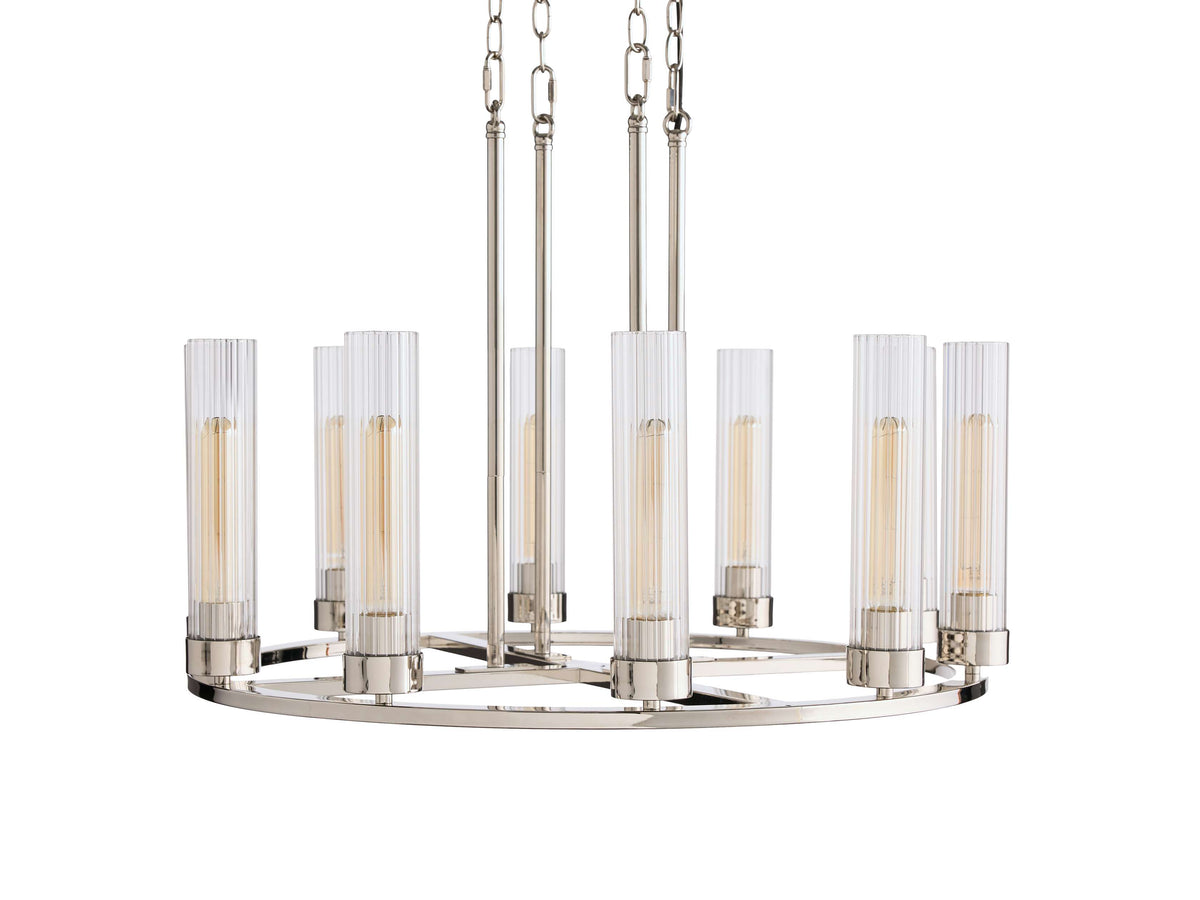 Andreas Ridged Tubular Round Chandelier