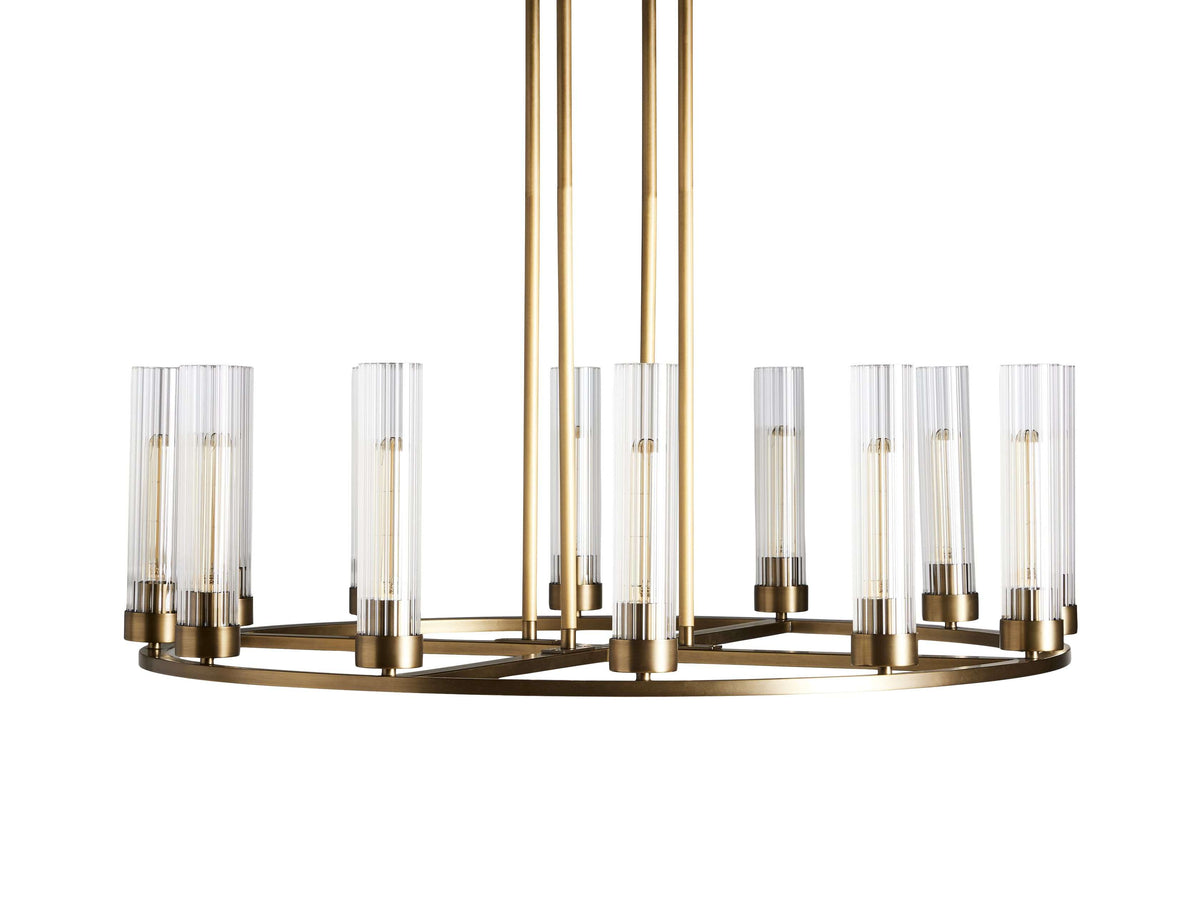 Andreas Ridged Tubular Round Chandelier