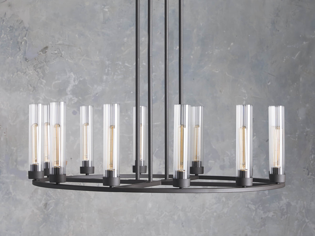 Andreas Ridged Tubular Round Chandelier