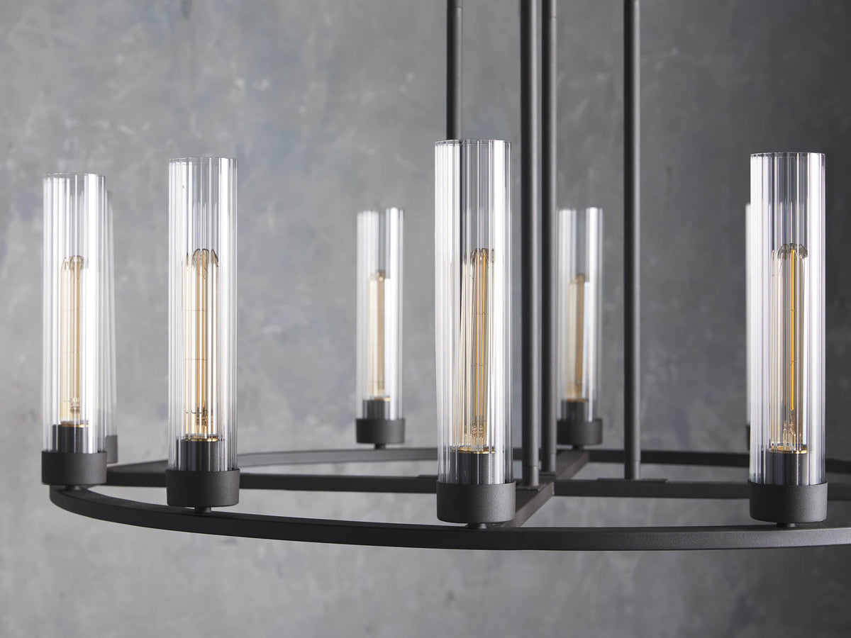 Andreas Ridged Tubular Round Chandelier