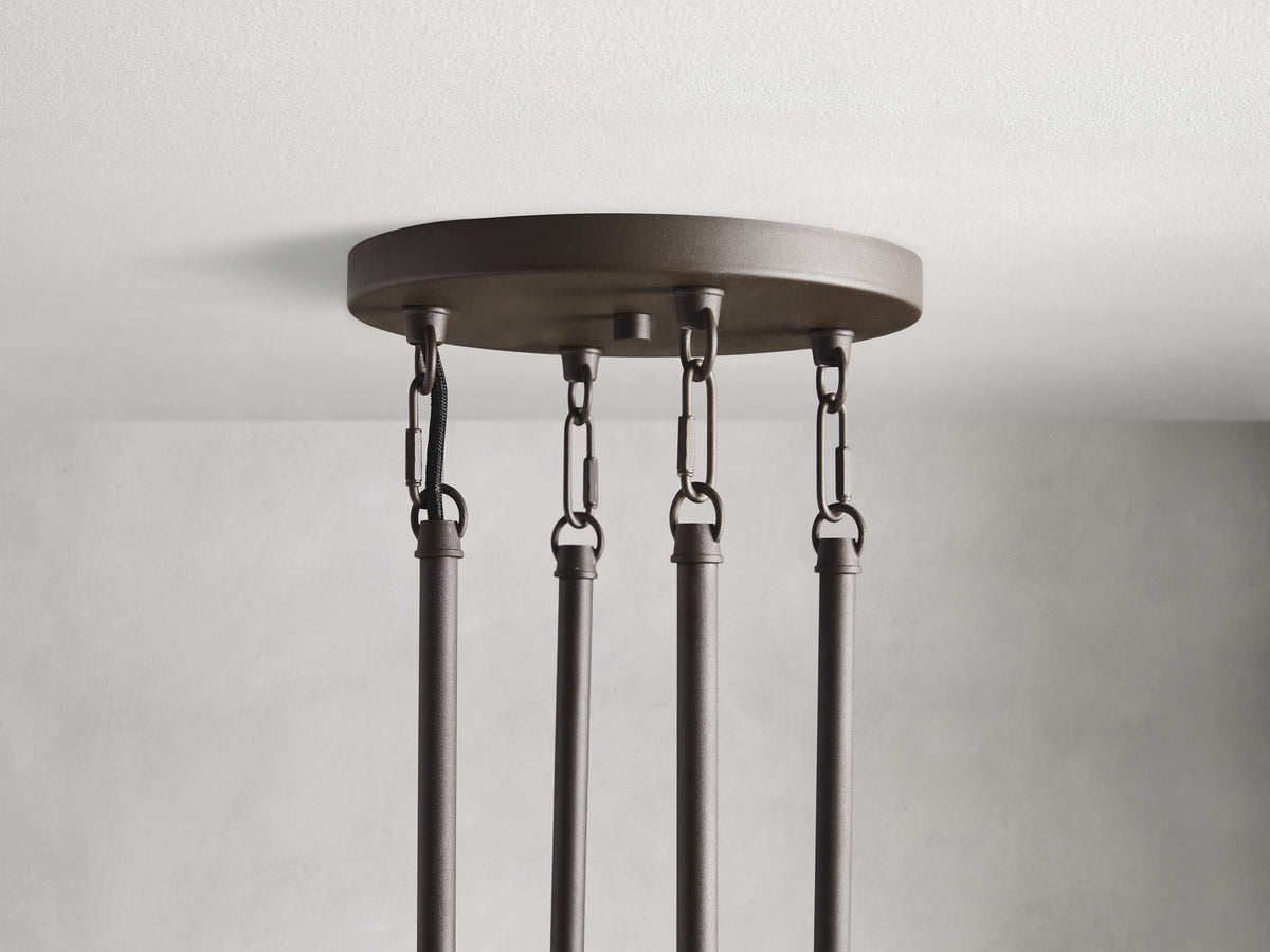 Andreas Ridged Tubular Round Chandelier